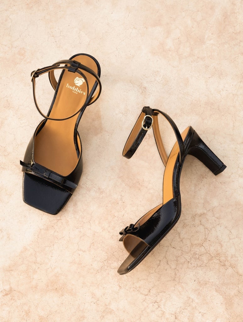 Sandales à Talons : Amina - Vinyl Black