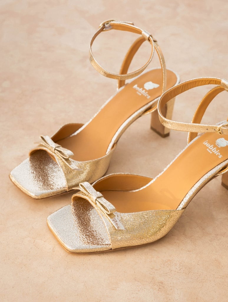 Sandales à Talons : Amina - Champagne Gold