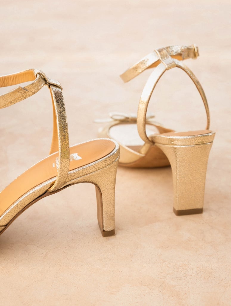Sandales à Talons : Amina - Champagne Gold