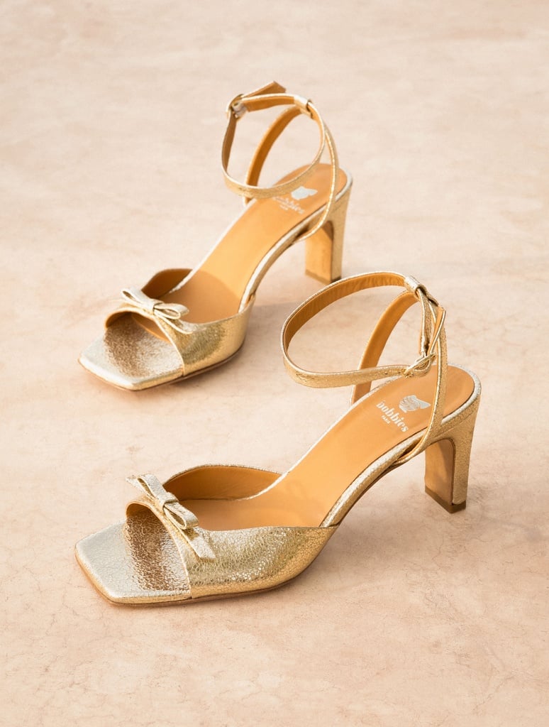 Sandales à Talons : Amina - Champagne Gold