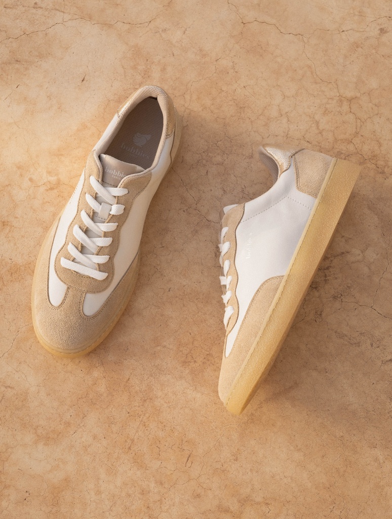 Sneakers : Bahia - Off White & Iridescent Champagne