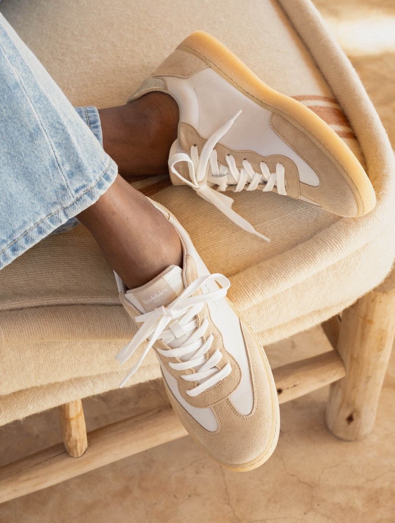 Sneakers : Bahia - Off White & Iridescent Champagne