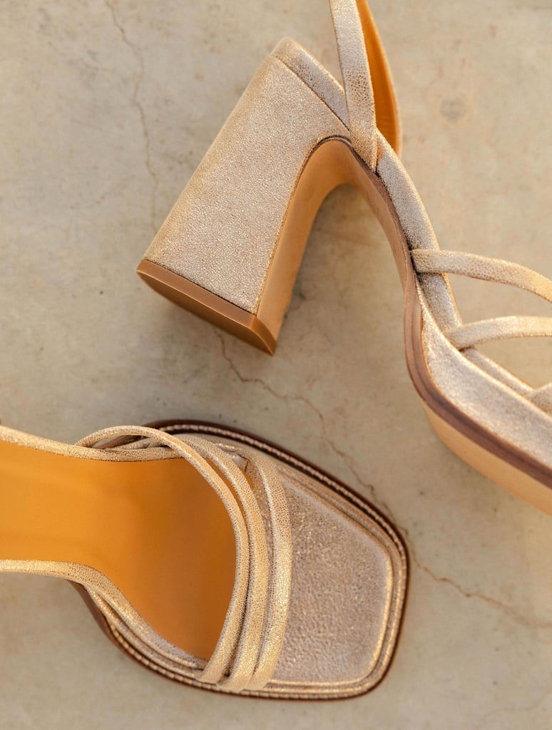 Heeled Sandals : Bella - Egyptian Gold