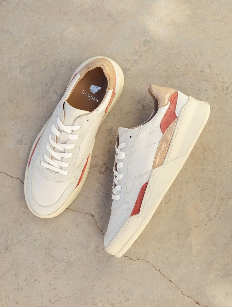 Baskets : Beverly - Off White - Beige - Pink