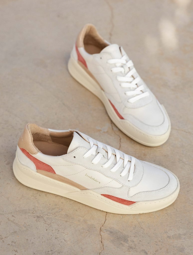 Baskets : Beverly - Off White - Beige - Pink