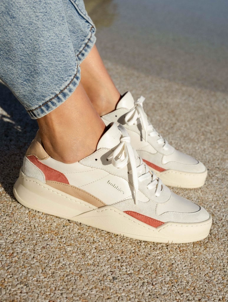 Baskets : Beverly - Off White - Beige - Pink