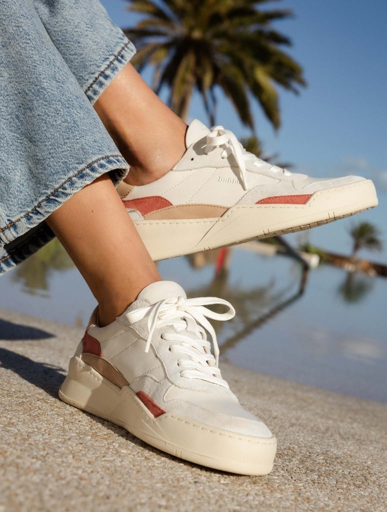 Baskets : Beverly - Off White - Beige - Pink