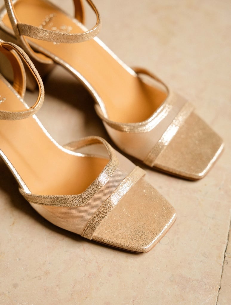 Heeled Sandals : Bonnie - Iridescent Champagne