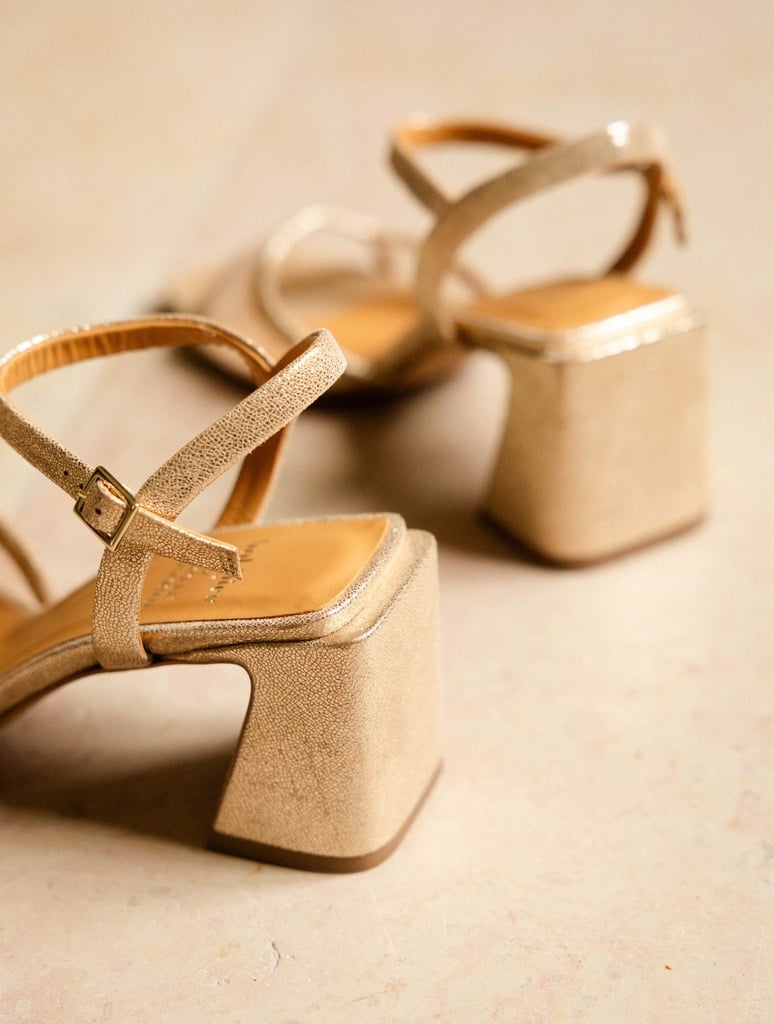 Heeled Sandals : Bonnie - Iridescent Champagne