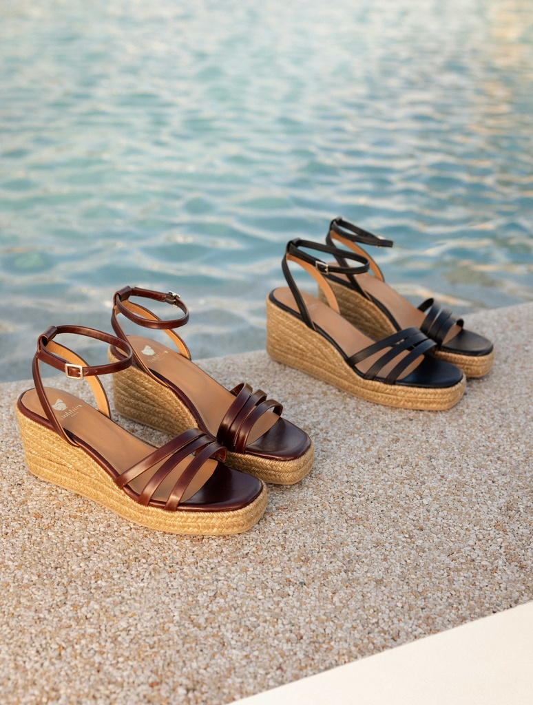 Alpargatas con cuña : Bruna - Passion Black