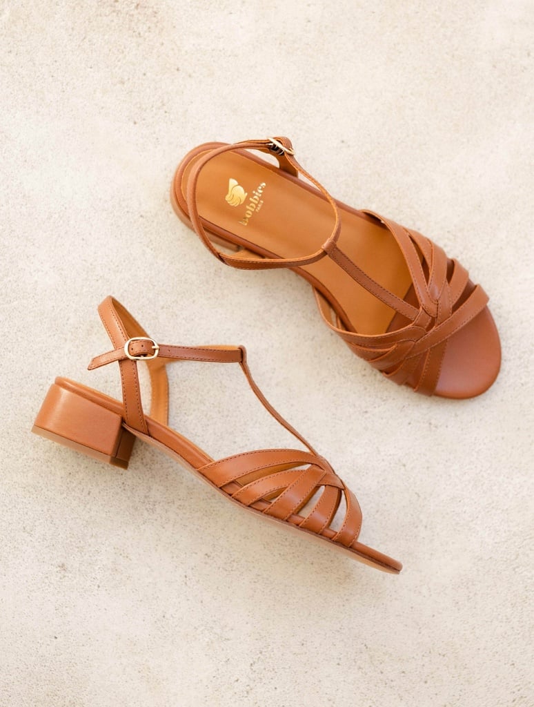 Flache Sandalen : Capri - Camel