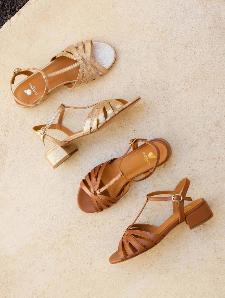 Flache Sandalen : Capri - Camel