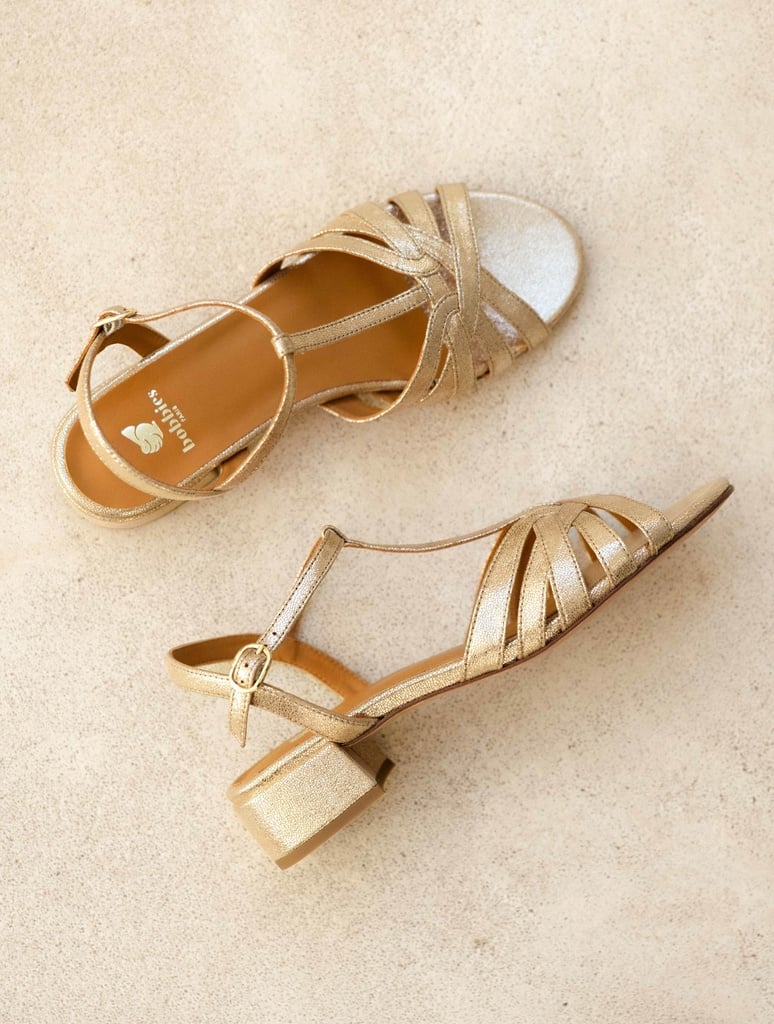 Flache Sandalen : Capri - Iridescent Champagne