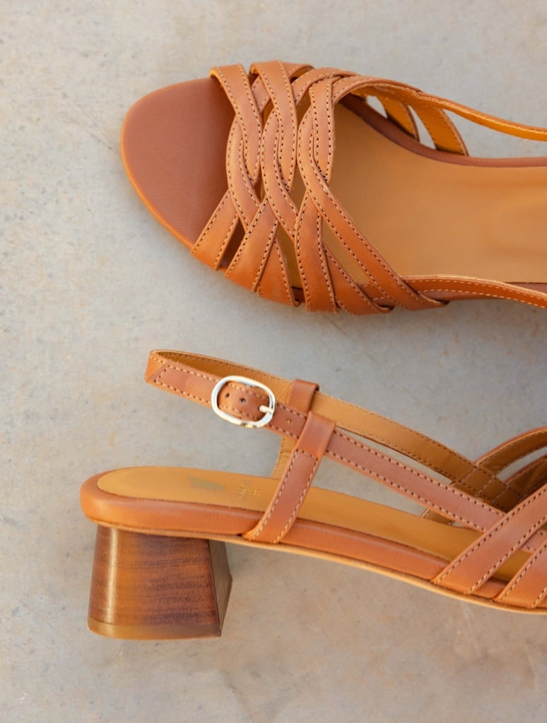 Sandalen mit Absatz : Cara - Camel