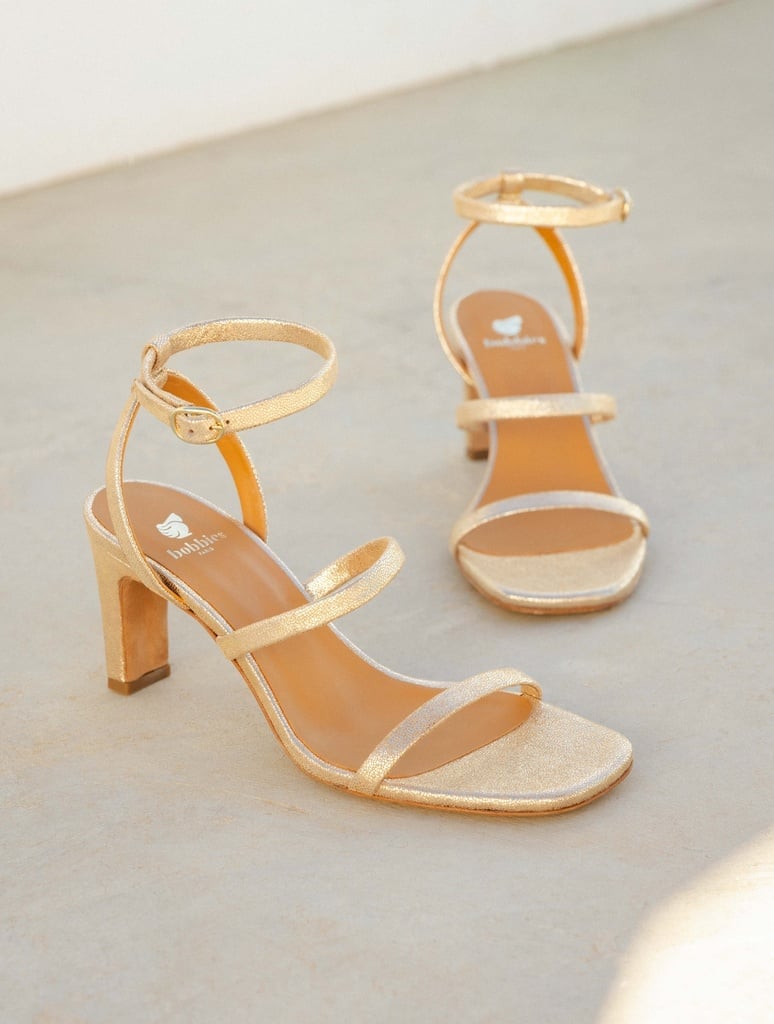 Heeled Sandals : Casey - Iridescent Champagne
