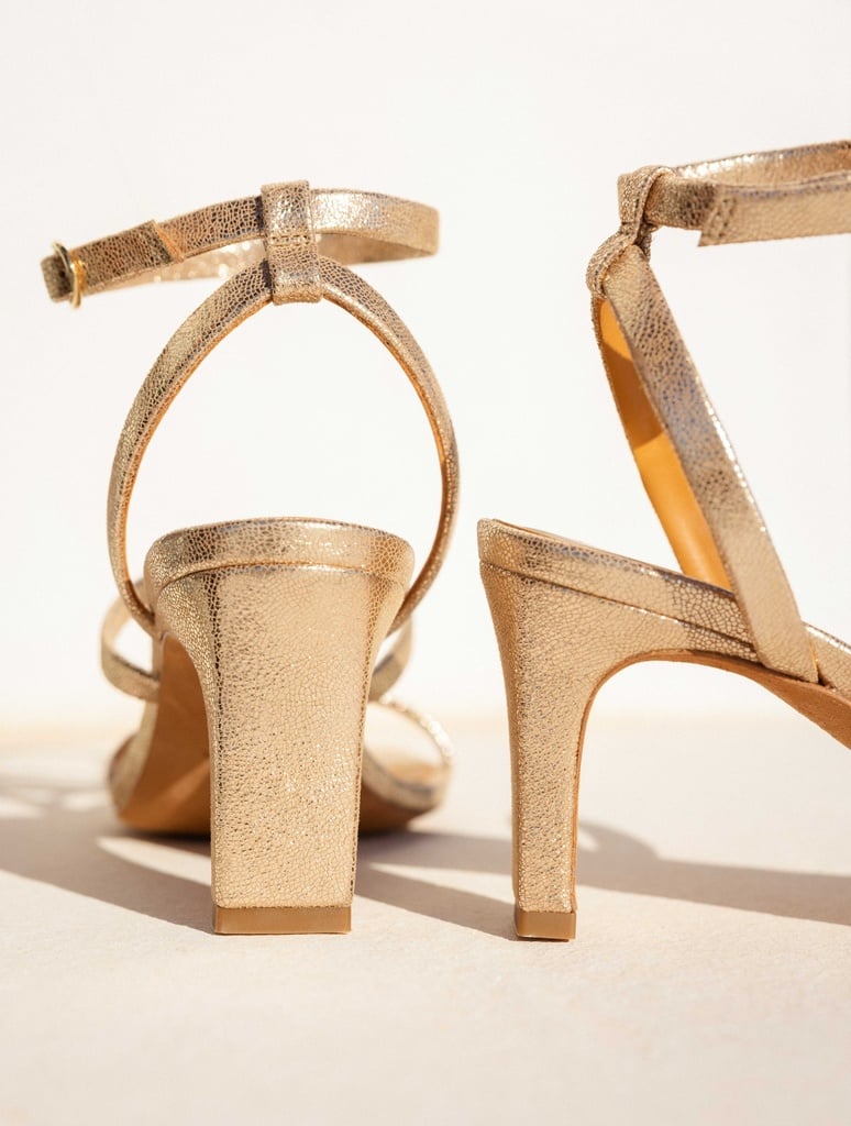 Heeled Sandals : Casey - Iridescent Champagne