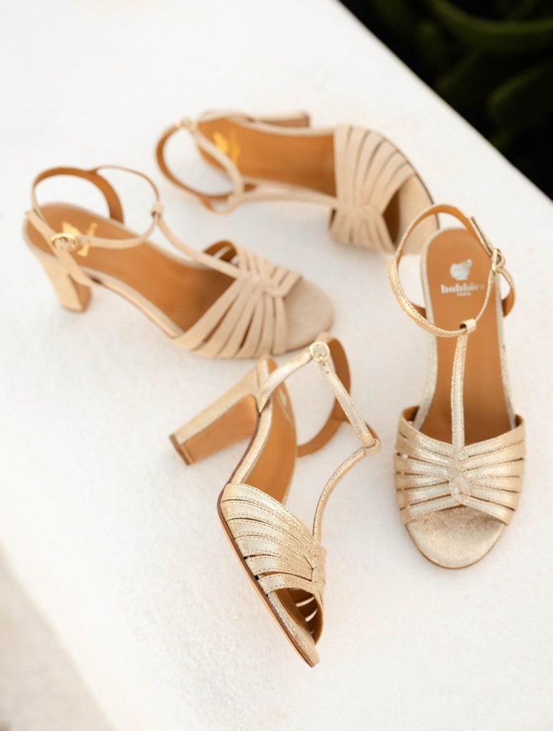 Sandales à Talons : Daisy - Iridescent Champagne