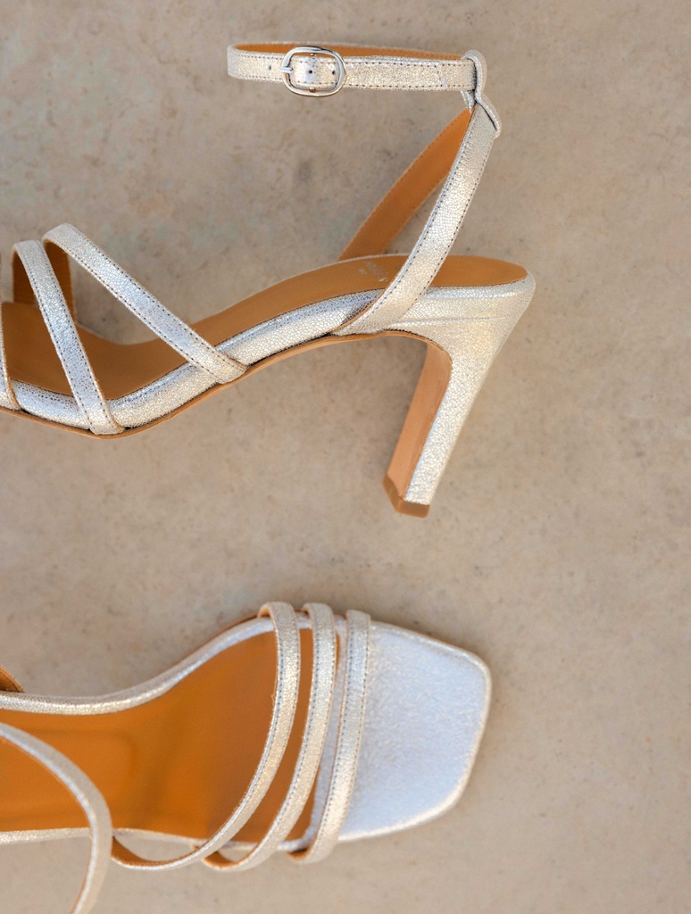 Sandalias de Tacón : Davina - Silver Meanders