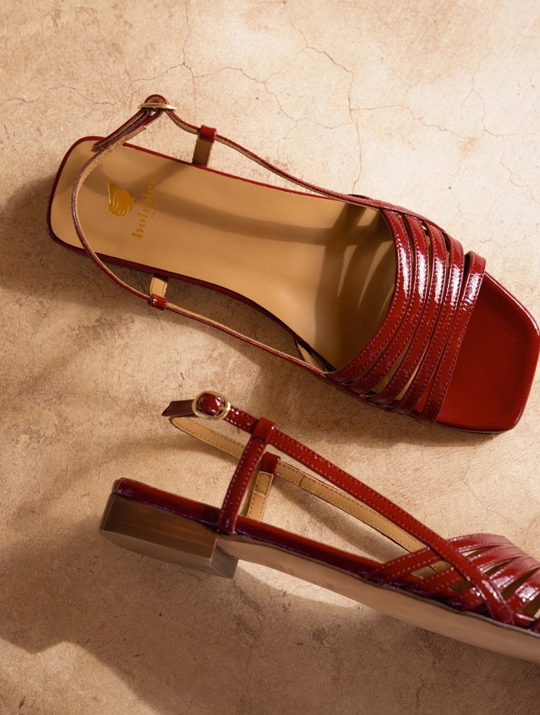 Flache Sandalen : Diana - Cherry Gloss