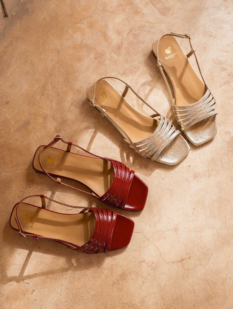 Sandales Plates : Diana - Champagne Gold