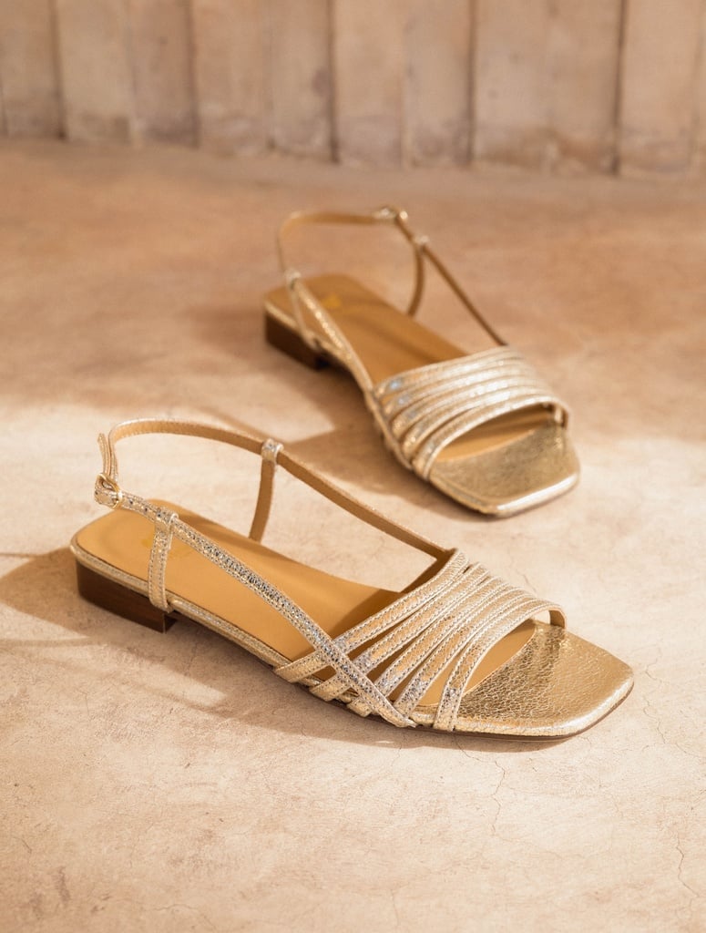 Flat Sandals : Diana - Champagne Gold