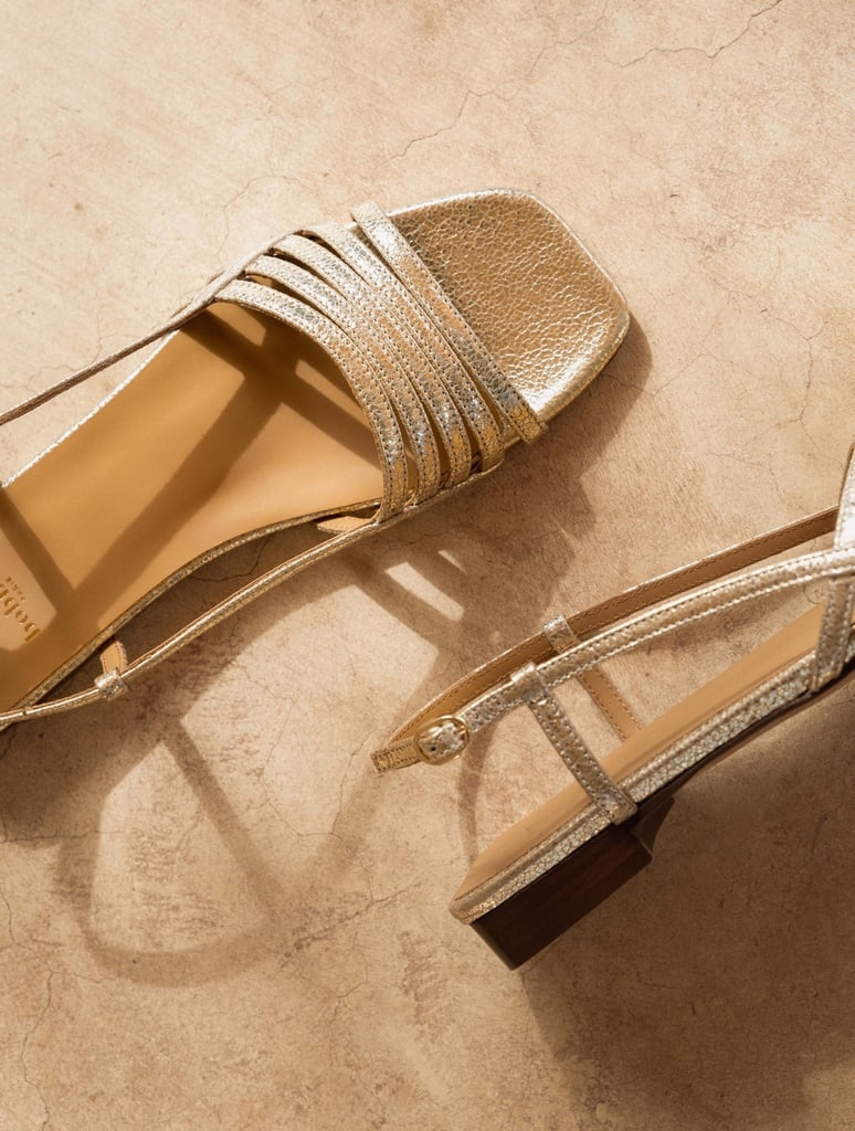 Flat Sandals : Diana - Champagne Gold
