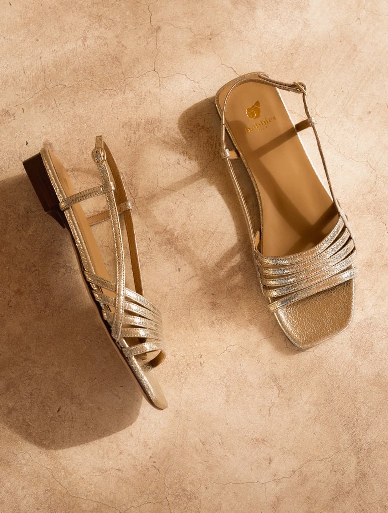 Sandalias Planas : Diana - Champagne Gold