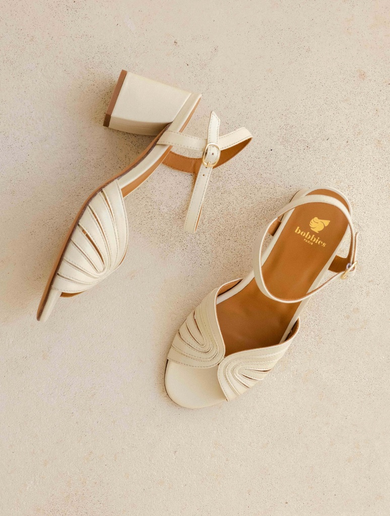 Heeled Sandals : Eileen - Milk