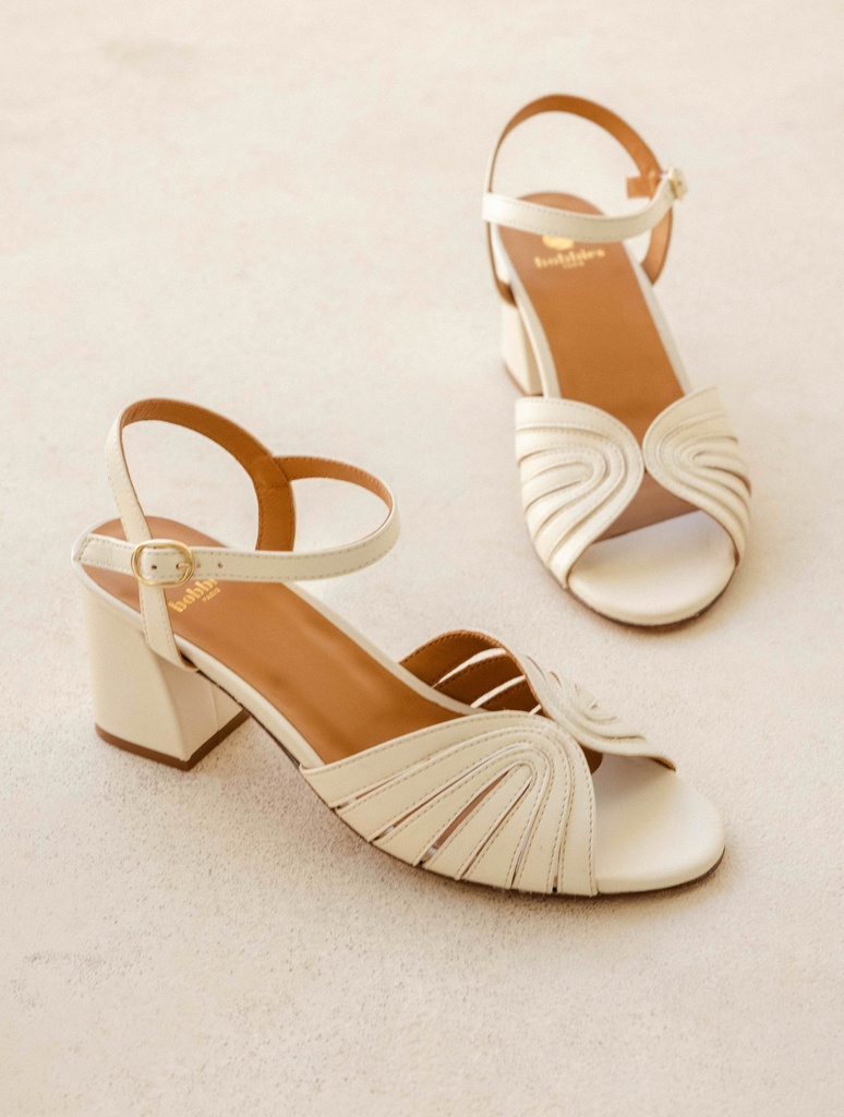 Heeled Sandals : Eileen - Milk