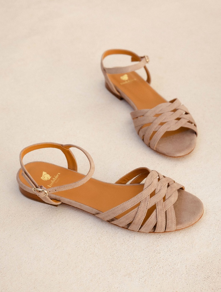 Sandales Plates : Ellis - Macchiato