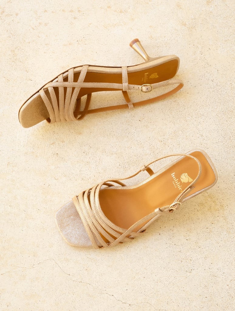 Heeled Sandals : Ève - Iridescent Champagne