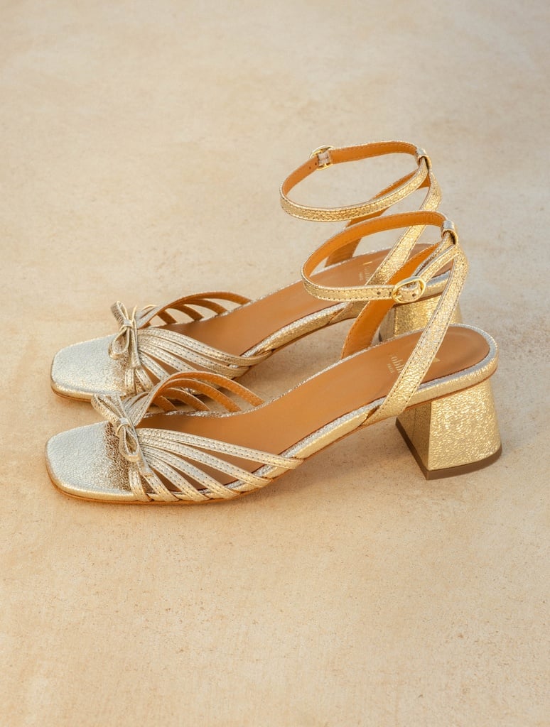 Heeled Sandals : Gisèle - Champagne Gold