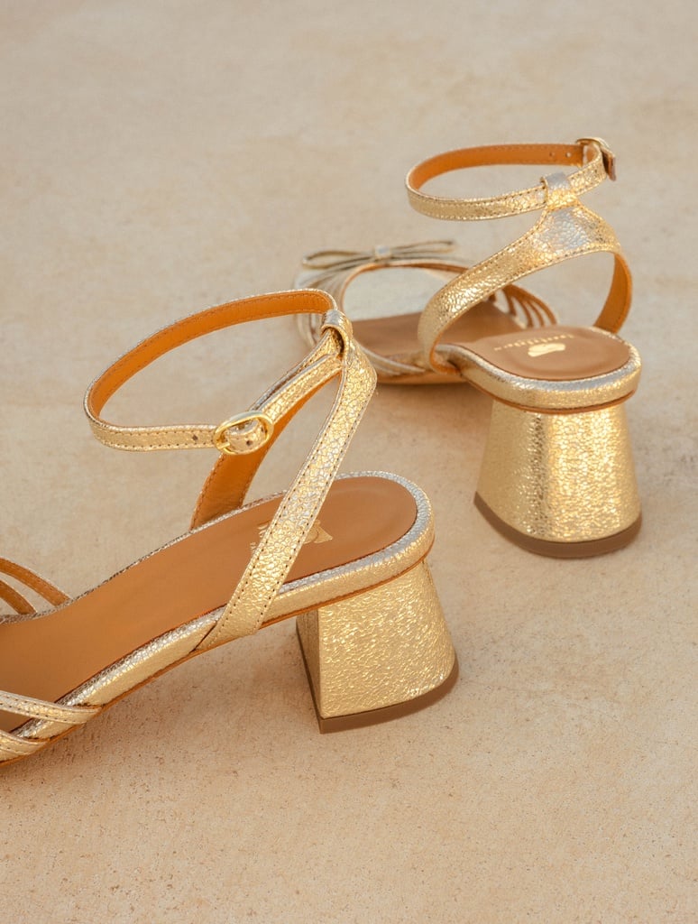 Heeled Sandals : Gisèle - Champagne Gold