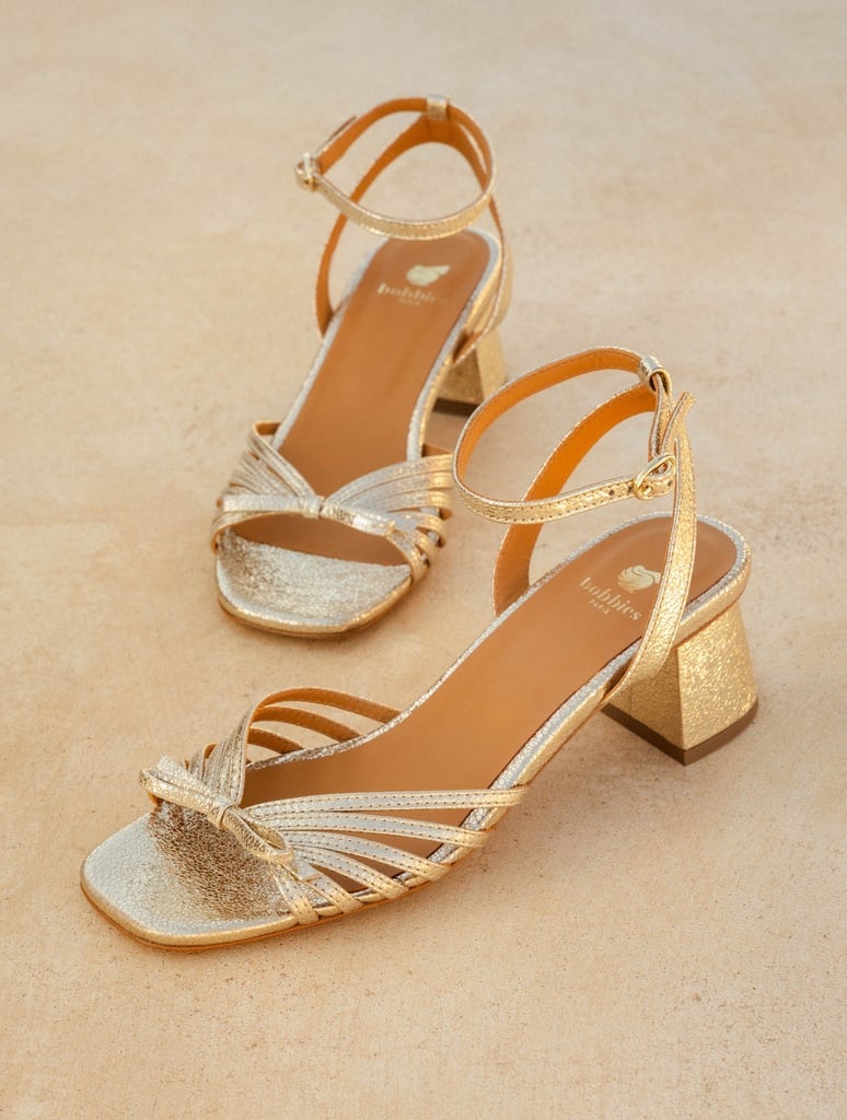 Heeled Sandals : Gisèle - Champagne Gold
