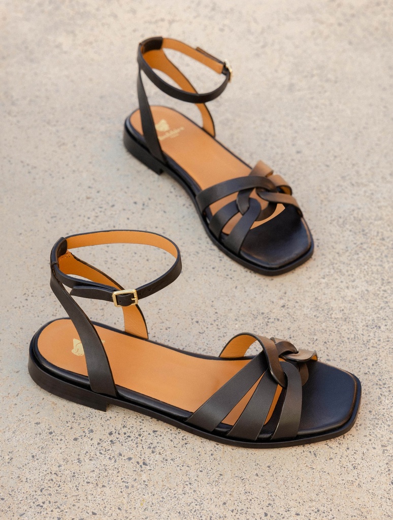Sandalias Planas : Hanaé - Passion Black