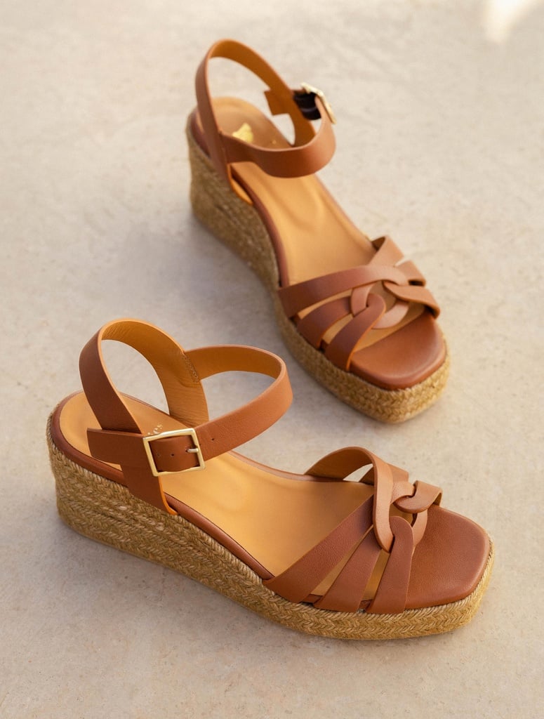Espadrille Wedges : Hisa - Camel