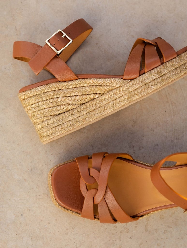 Espadrille Wedges : Hisa - Camel