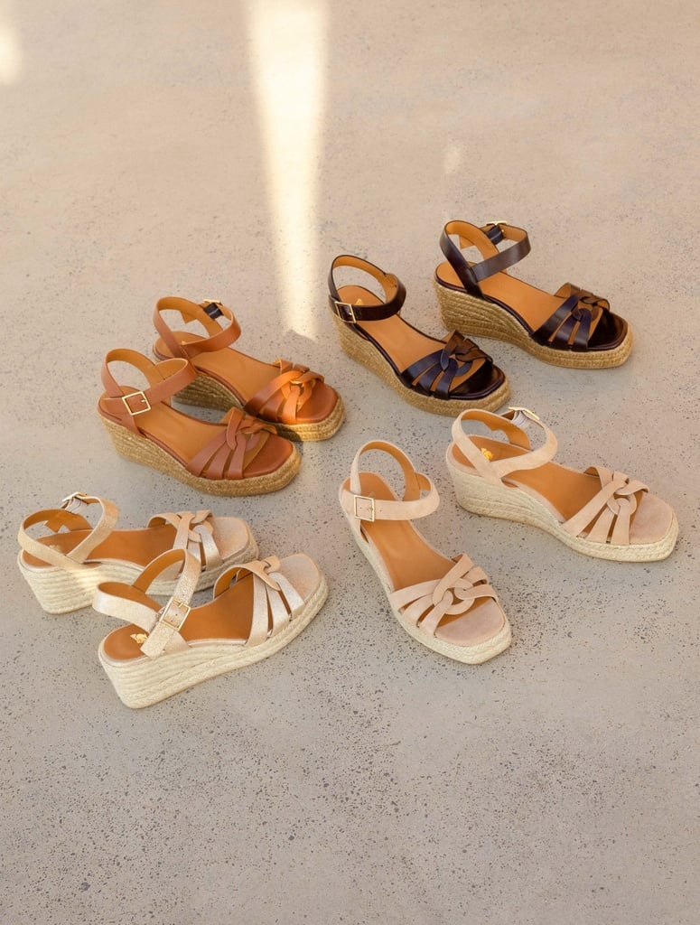 Espadrille Wedges : Hisa - Irish Coffee