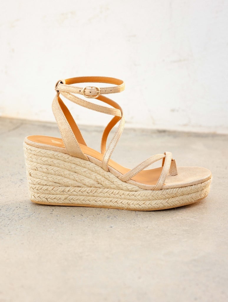 Espadrilles Compensées : Irène - Iridescent Champagne