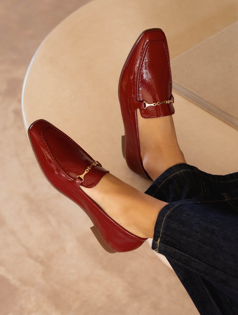 Mocassins & Derbies : Jeanne - Cherry Gloss