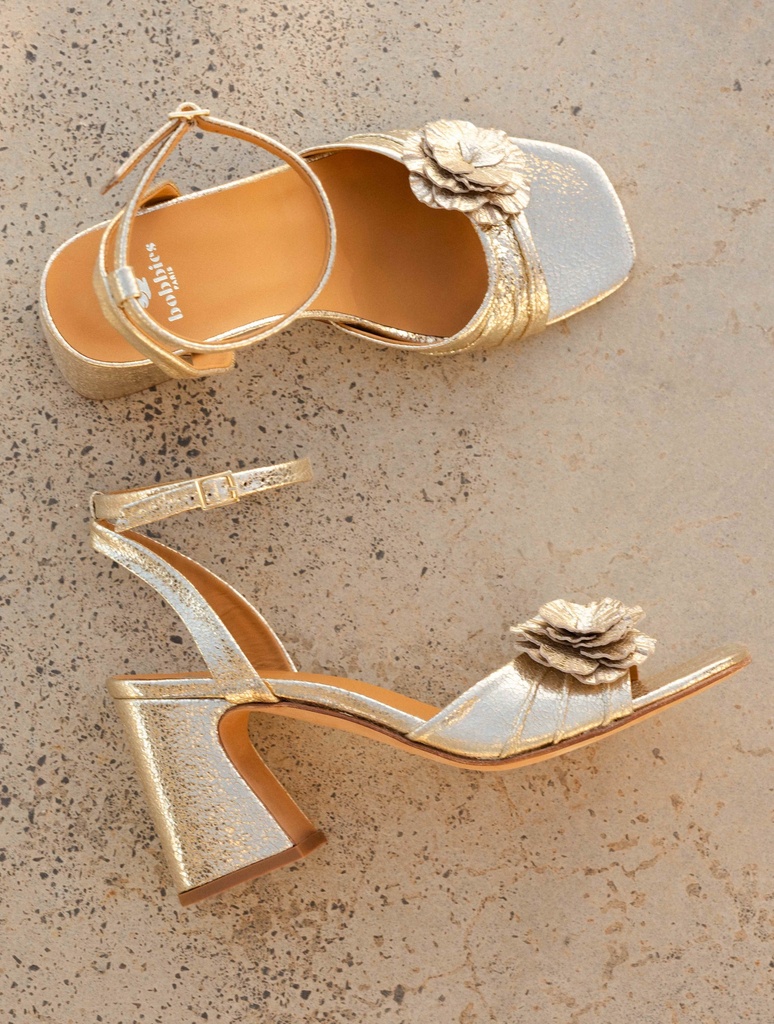 Sandalen mit Absatz : Lily - Champagne Gold