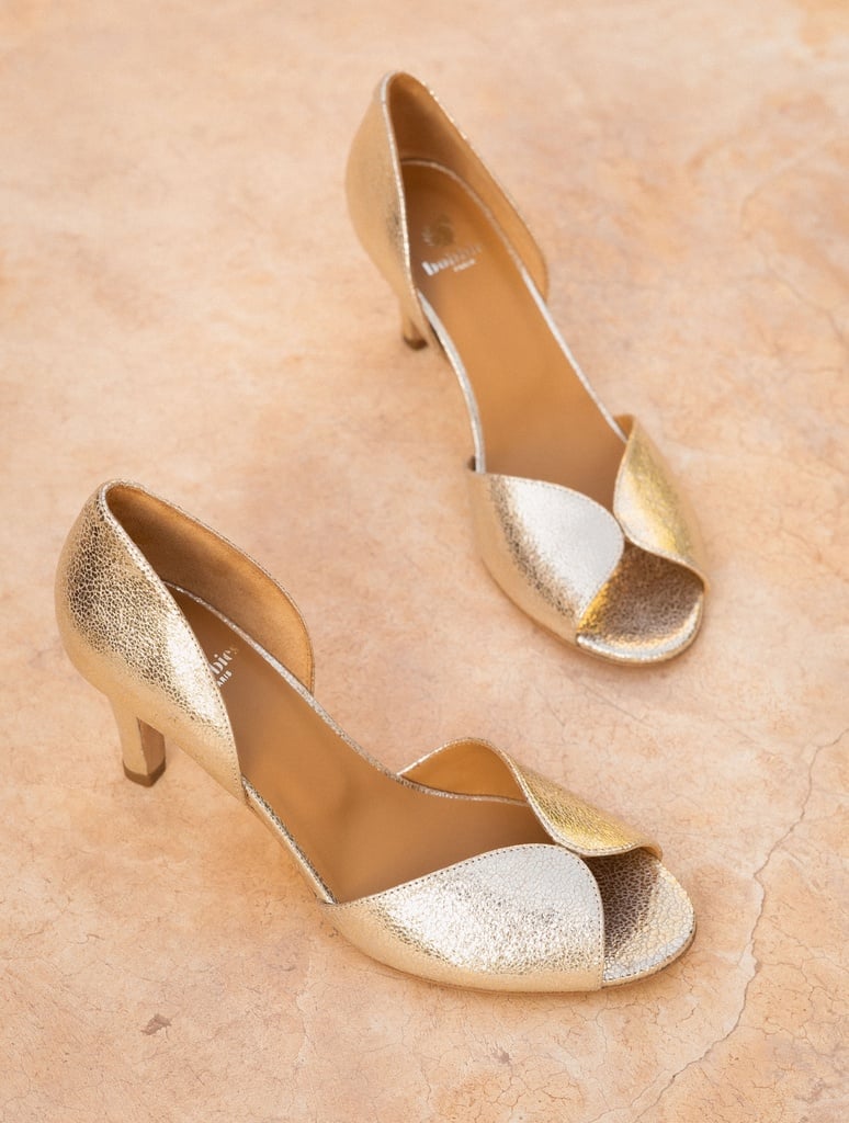 Heeled Sandals : Liz - Champagne Gold