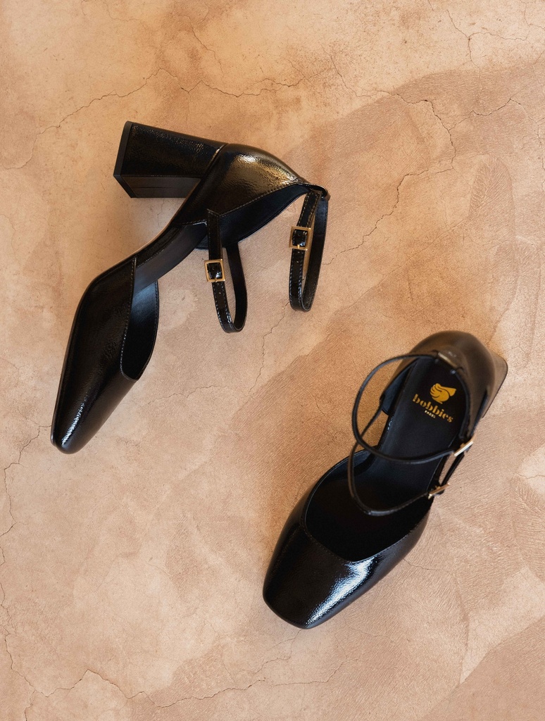 Pumps & Mary Janes : Mischa - Black Vinyl