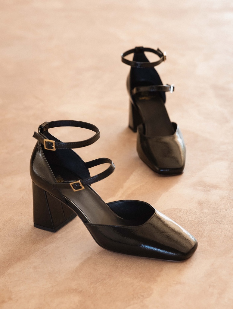 Pumps & Mary Janes : Mischa - Black Vinyl