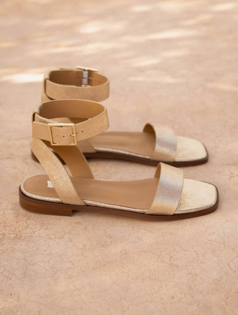 Flache Sandalen : Nalini - Iridescent Champagne