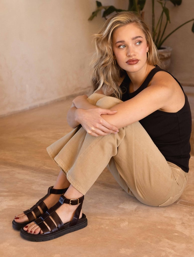 Flache Sandalen : Nellie - Irish Coffee