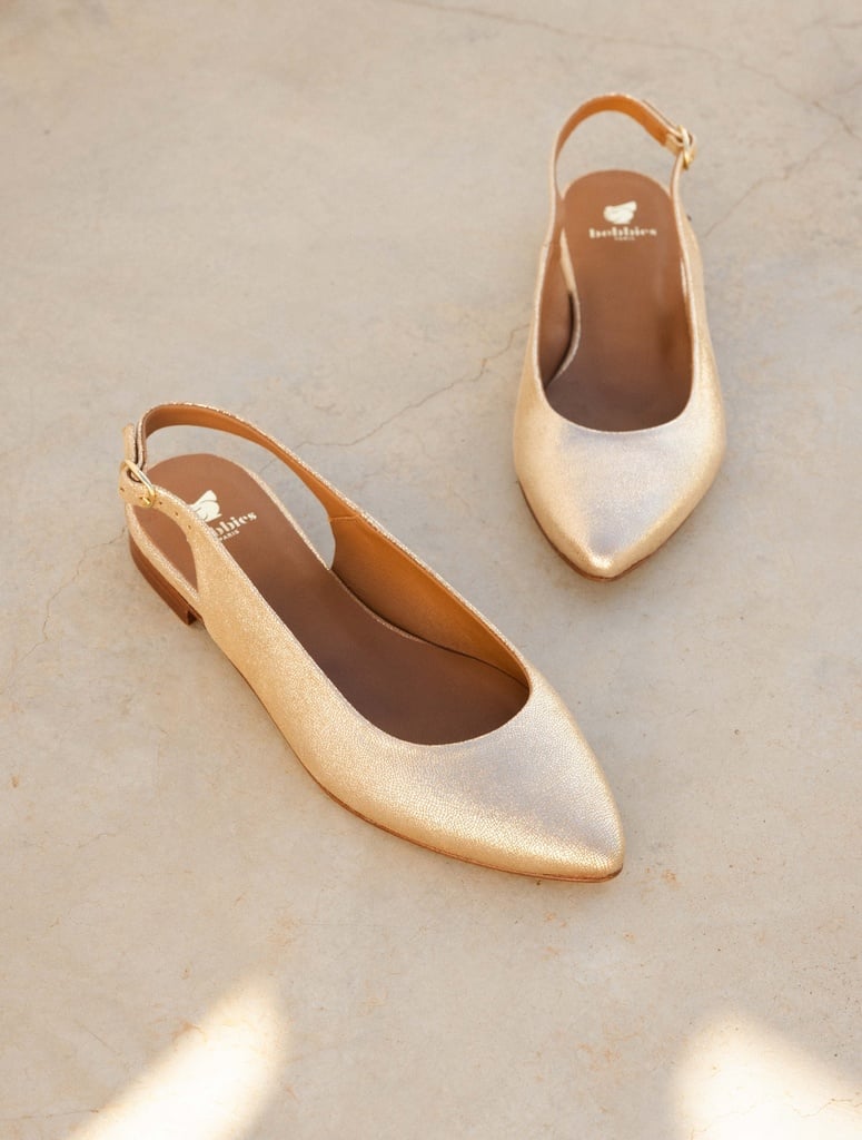 Ballet Flats : Paige - Iridescent Champagne