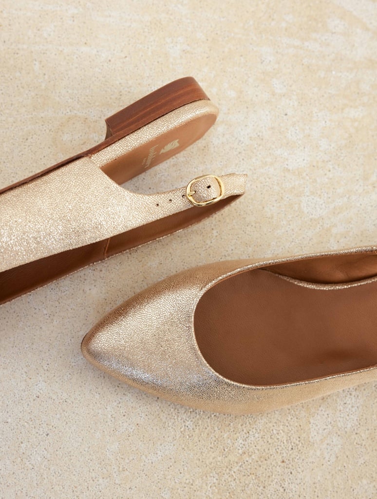 Ballet Flats : Paige - Iridescent Champagne