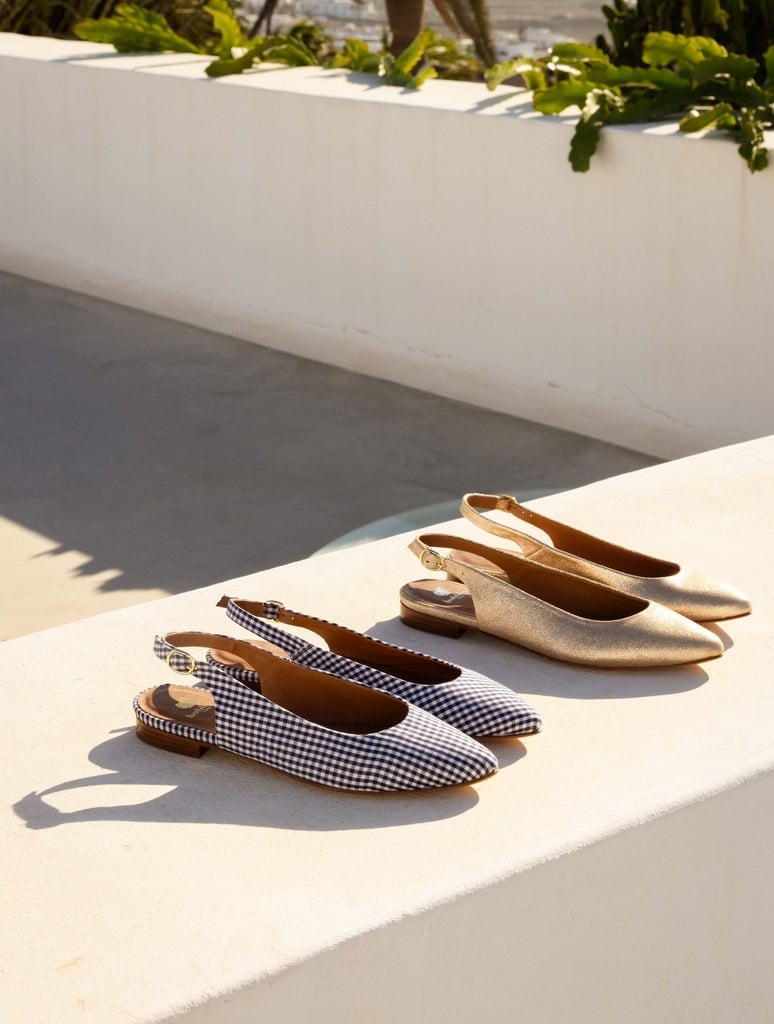 Ballet Flats : Paige - Iridescent Champagne