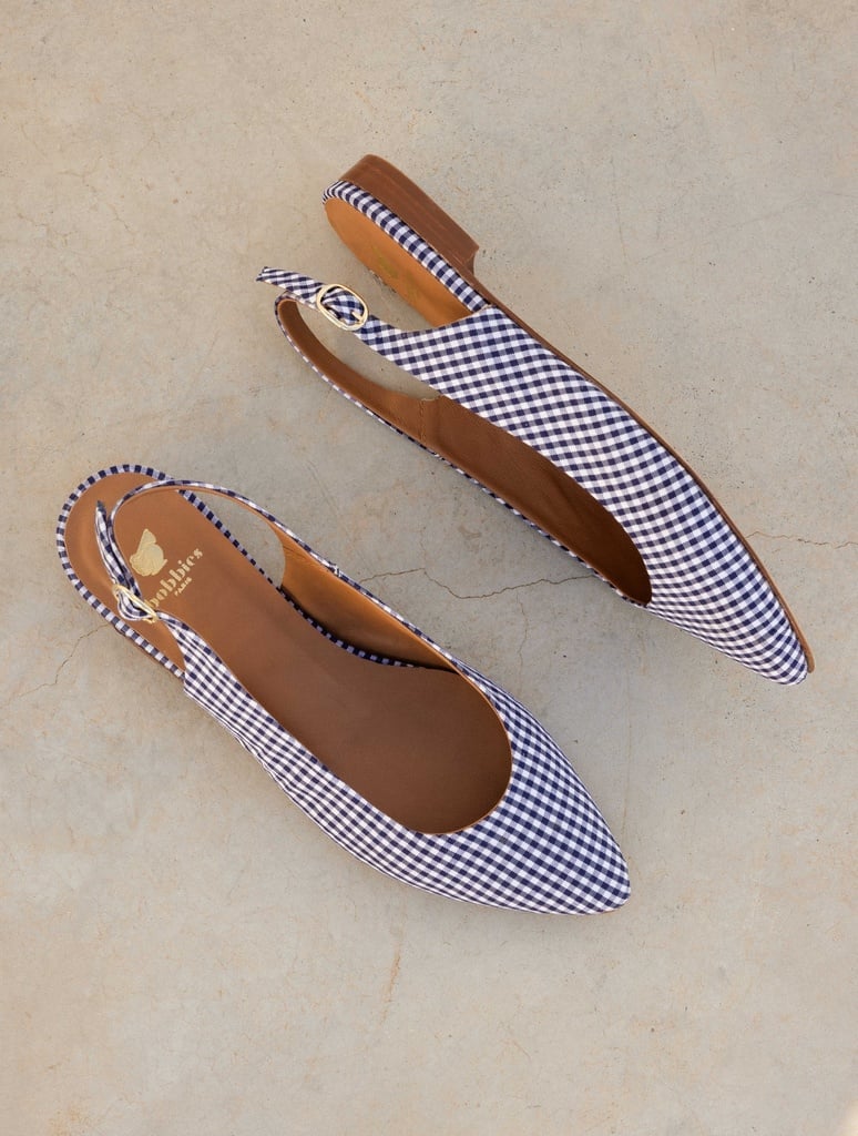 Ballet Flats : Paige - Navy Gingham